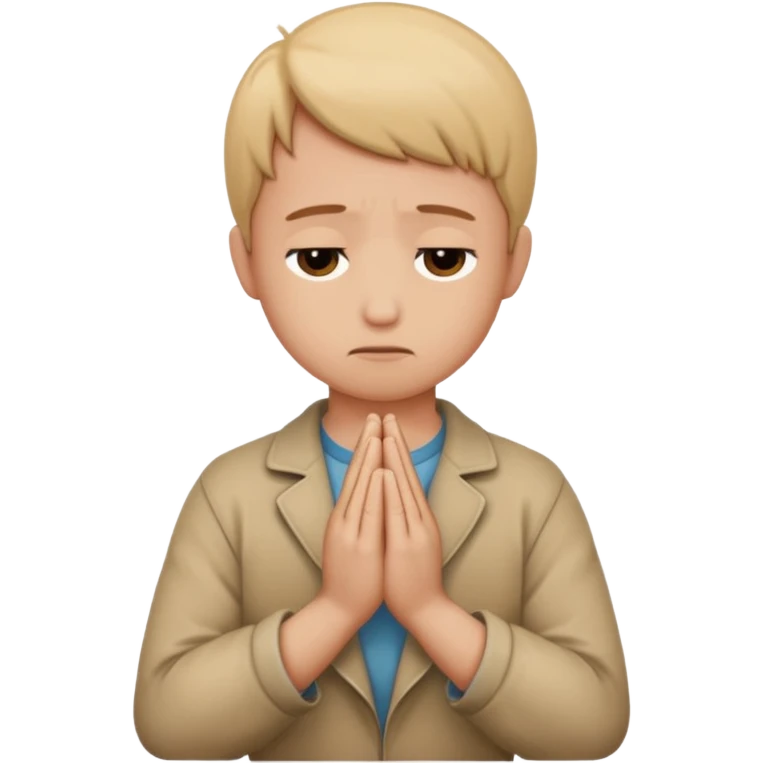 a sad face praying emoji