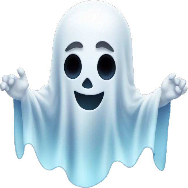 Ghost at a party emoji