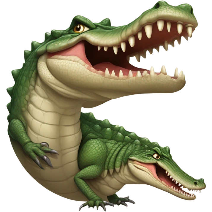 Crocodile eating deer emoji