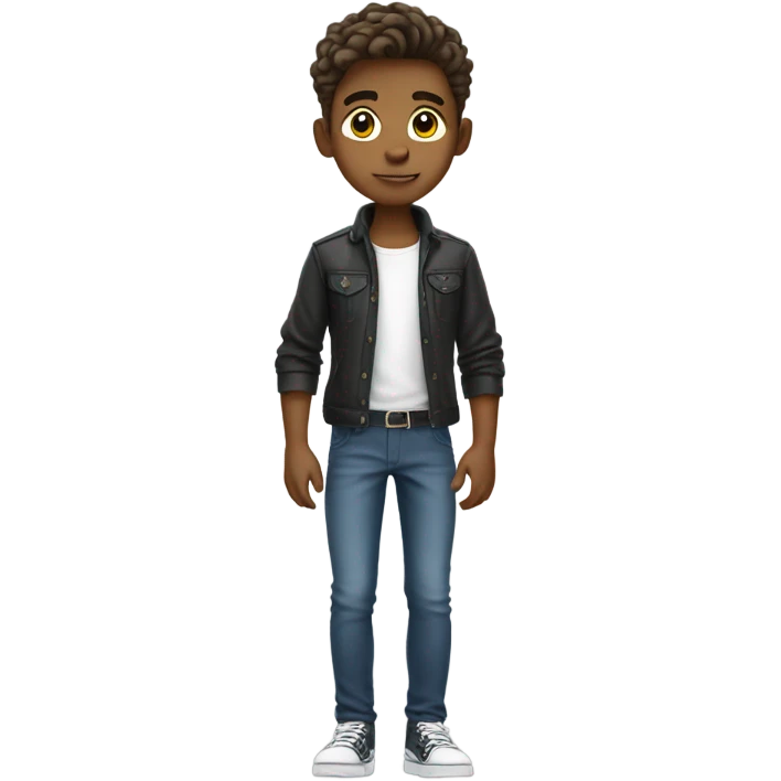 realistic portrait of stylish boy emoji