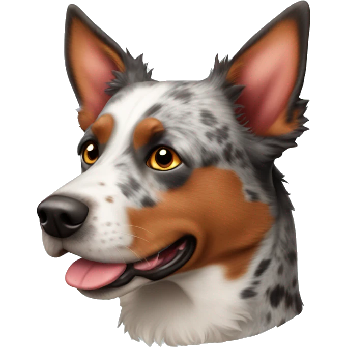 Red Merle Australian cattle dog emoji