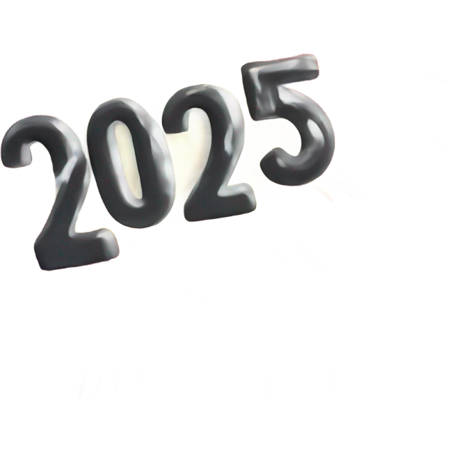 fireworks with “2025” emoji