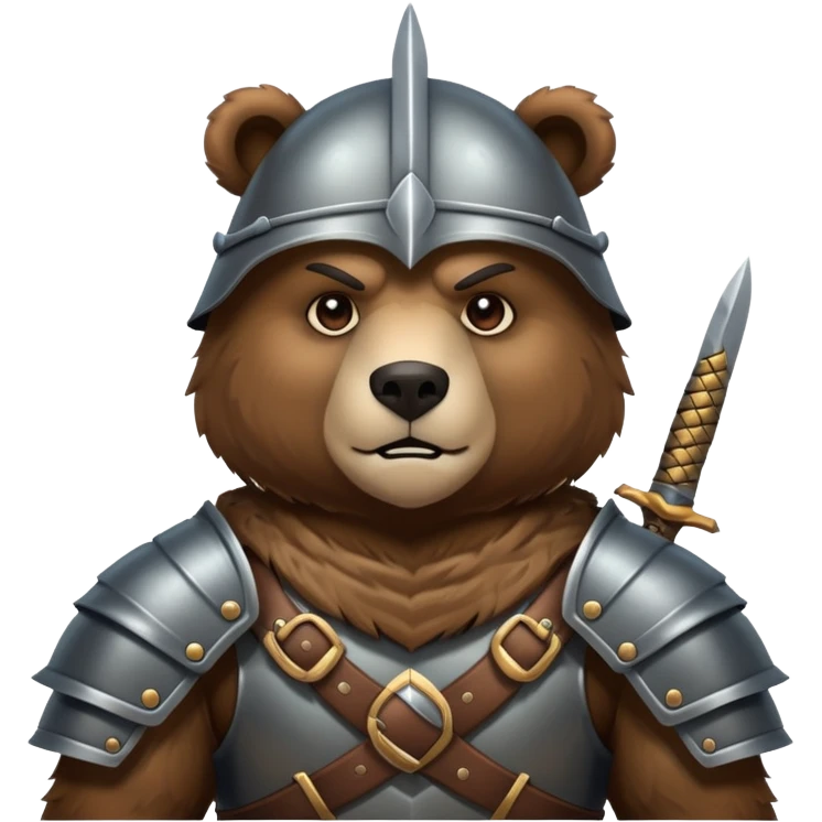 Bear warrior emoji