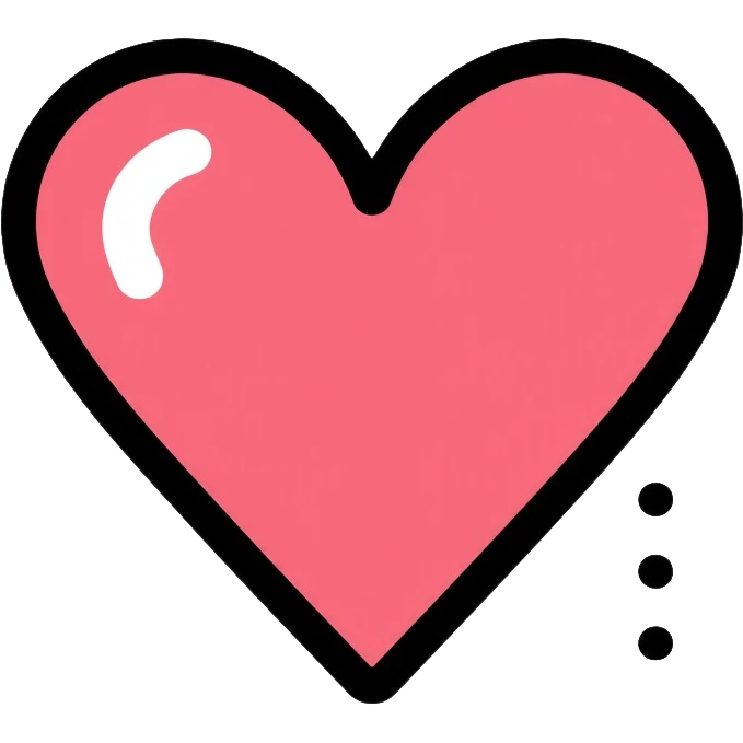 heart shaped clip, office supply emoji