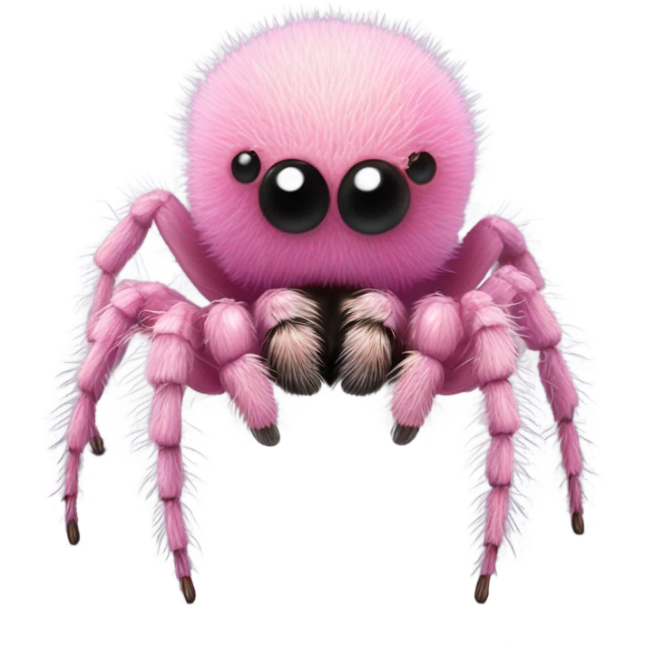 pink thick jumping spider  emoji