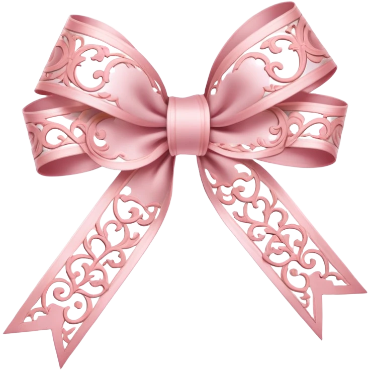 rococo regency ribbon pastel pink emoji