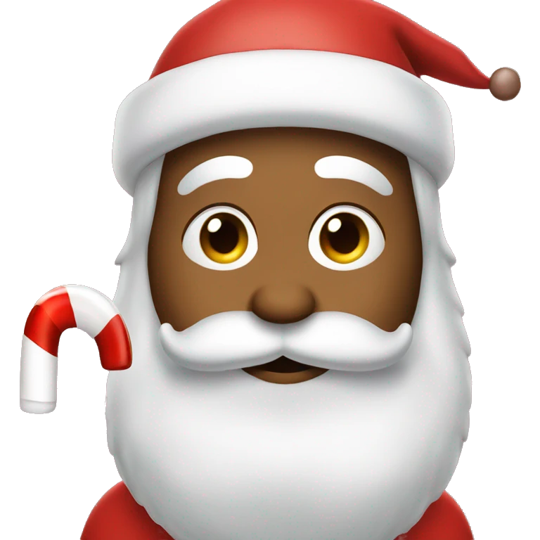 Santa with a candy cane emoji