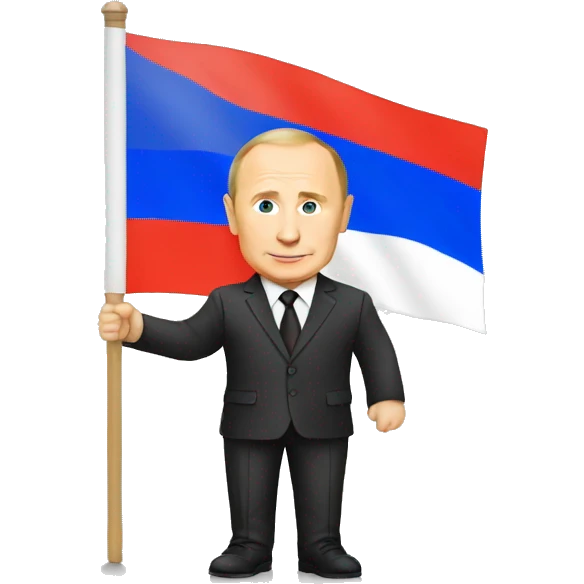Putin and flag emoji
