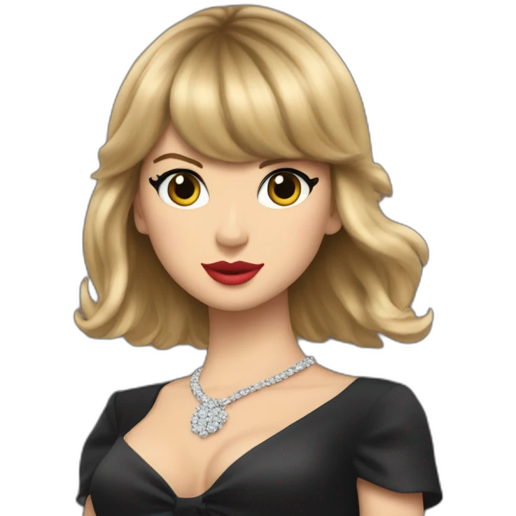 Taylor Swift qui embrasse macron emoji