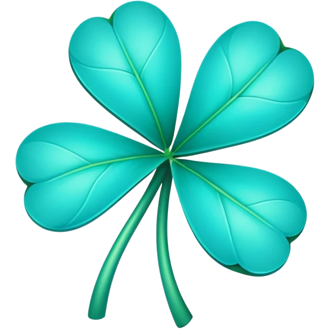 Turquoise clover emoji