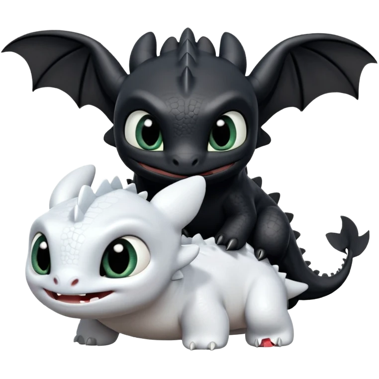 toothless and light fury emoji