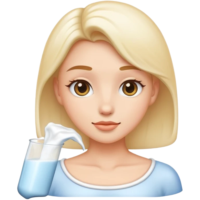Milk-colored neckline emoji