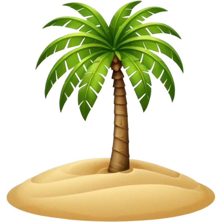 palm tree and sand emoji