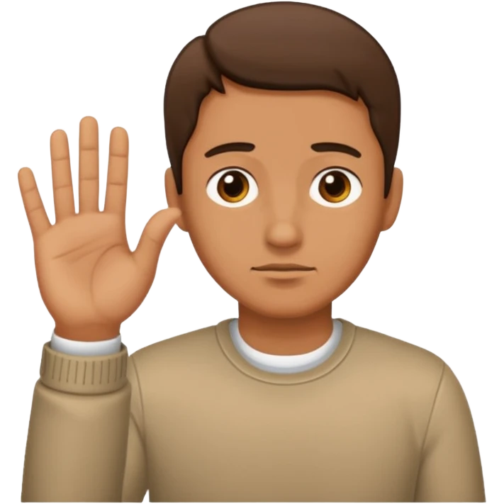 hombre negando con la mano  emoji