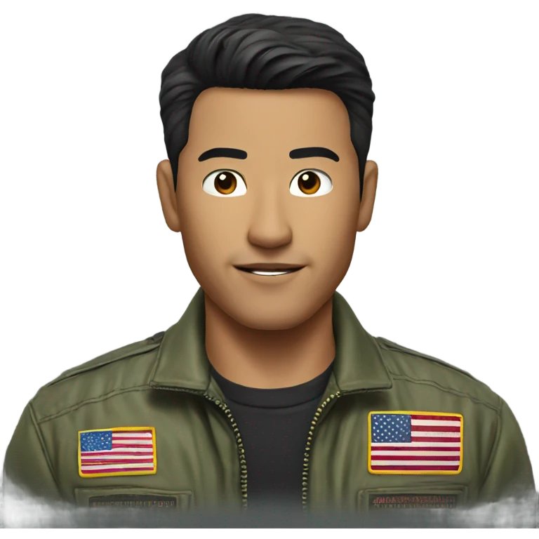 top gun maverick but asian face emoji