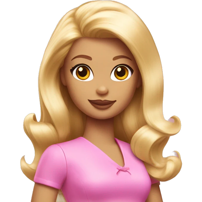 a cat with barbie vintage blond hair emoji