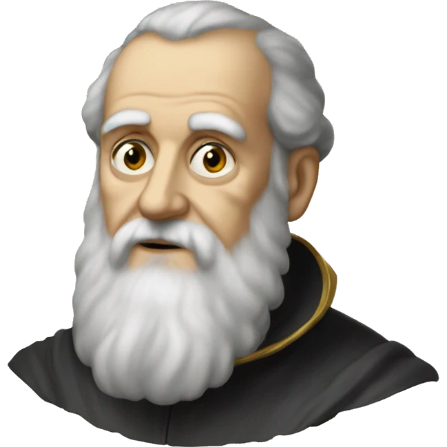 galileo galilei portrait without glasses emoji