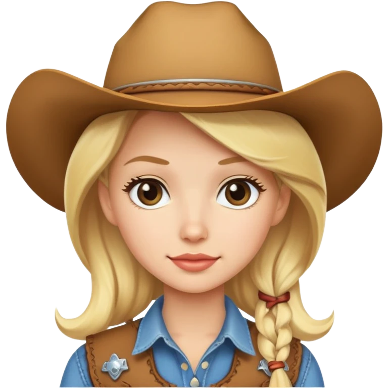 Cute cowgirl with blonde hair  emoji