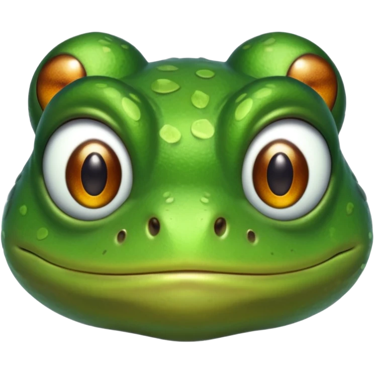 Frog with almond eyes emoji