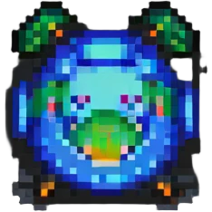 an iPhone, pixel art style emoji