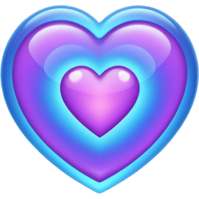 purple heart with a blue glow emoji