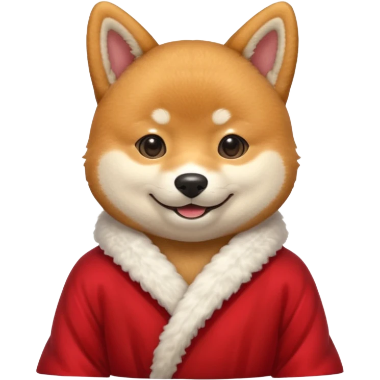 shiba inu wearing a red robe emoji