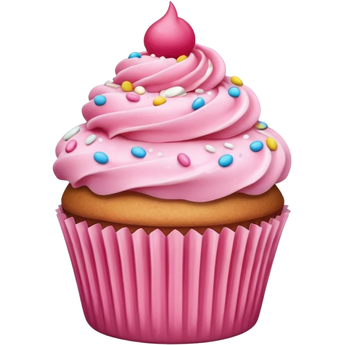 Cupcake with pink icing emoji