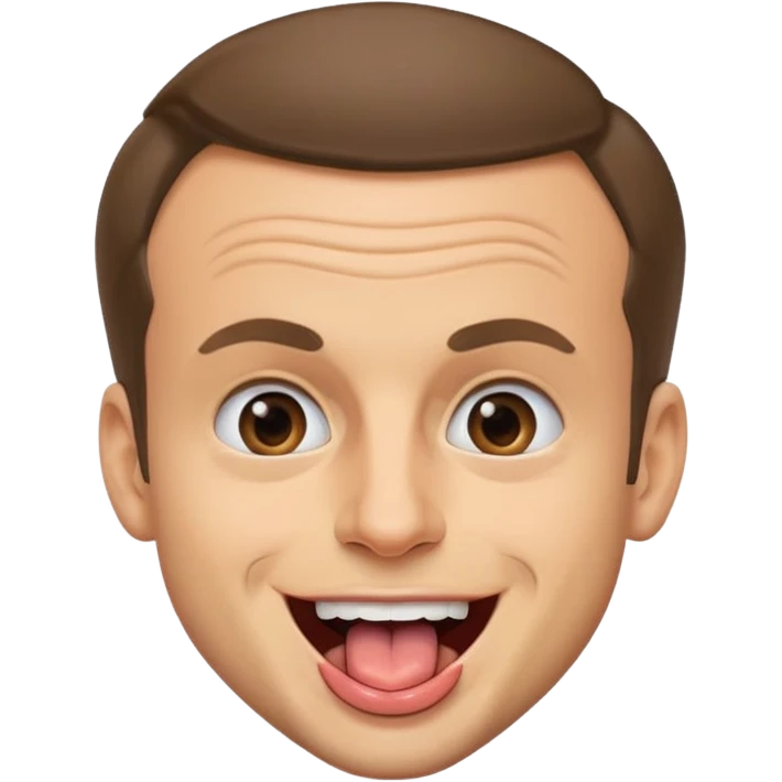 macron qui tire la langue emoji