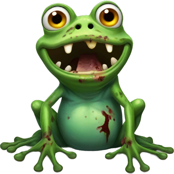 Zombie frog emoji