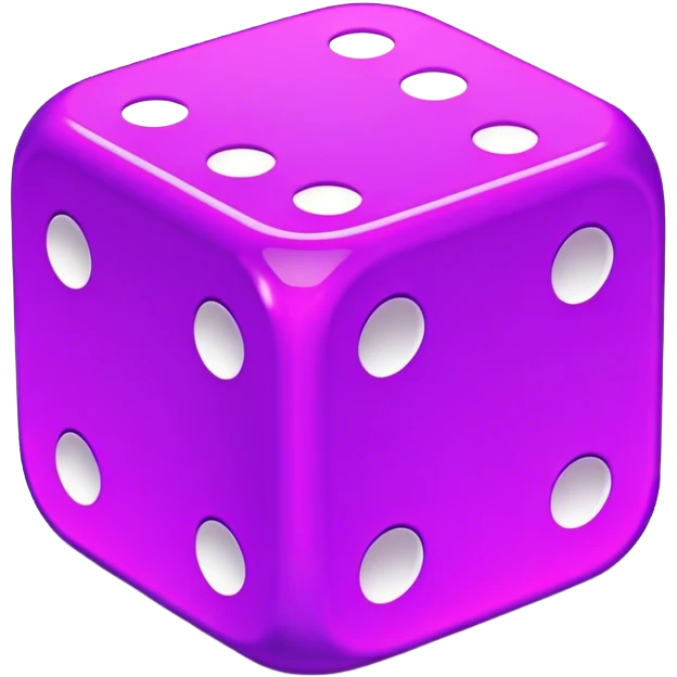 neon violet dice emoji