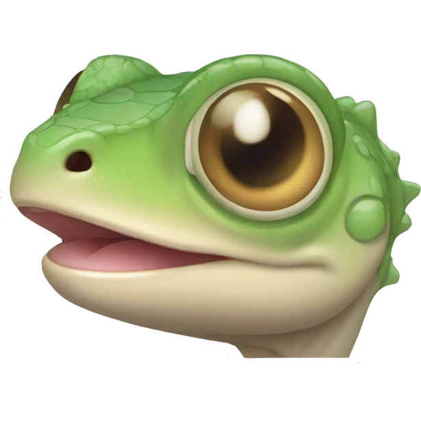 cute baby lizard face emoji