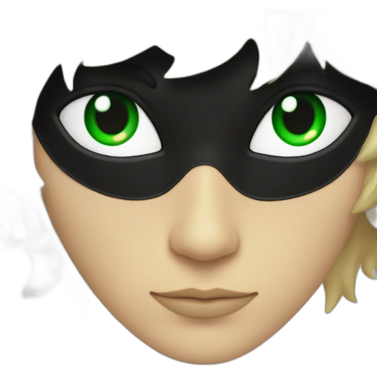 Chat noir avec des yeux vert emoji