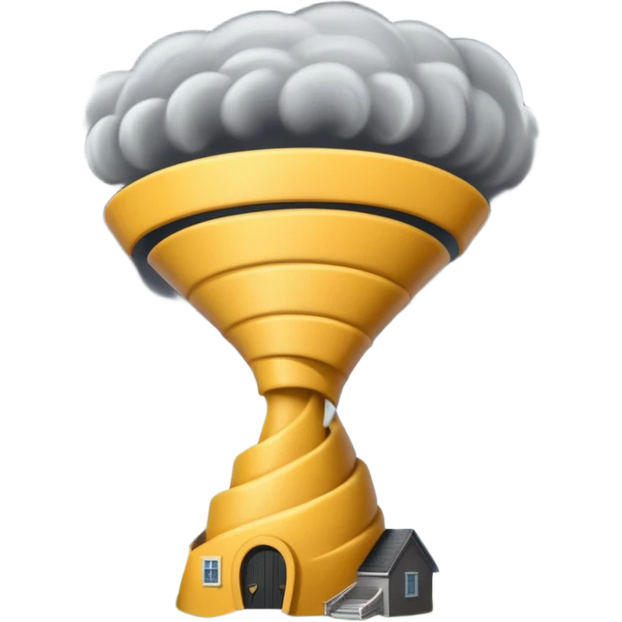 Tornado in storm emoji