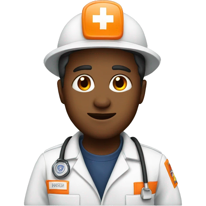 orange emt worker emoji