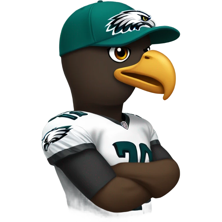 Philadelphia Eagle wearing eagles hat emoji