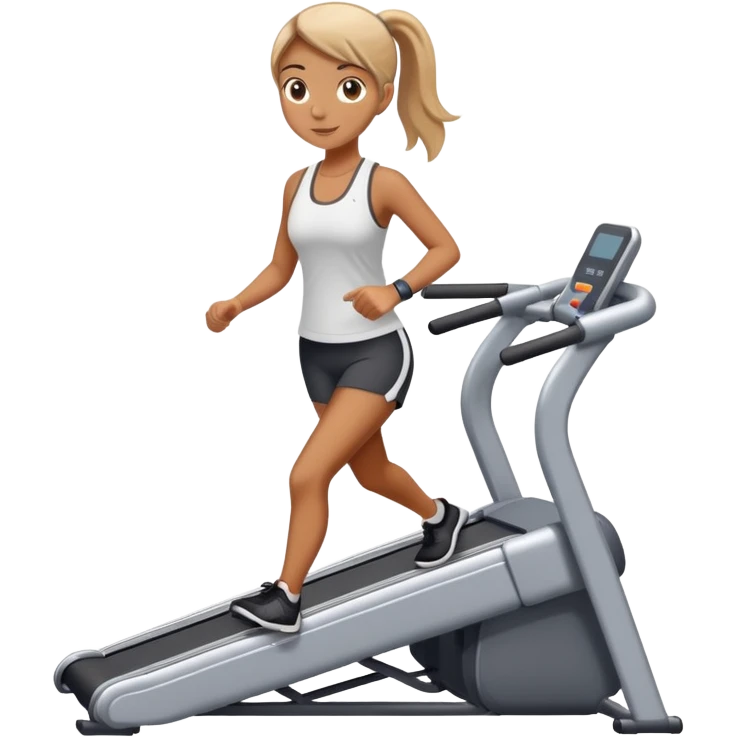 Girl doing the stair master emoji