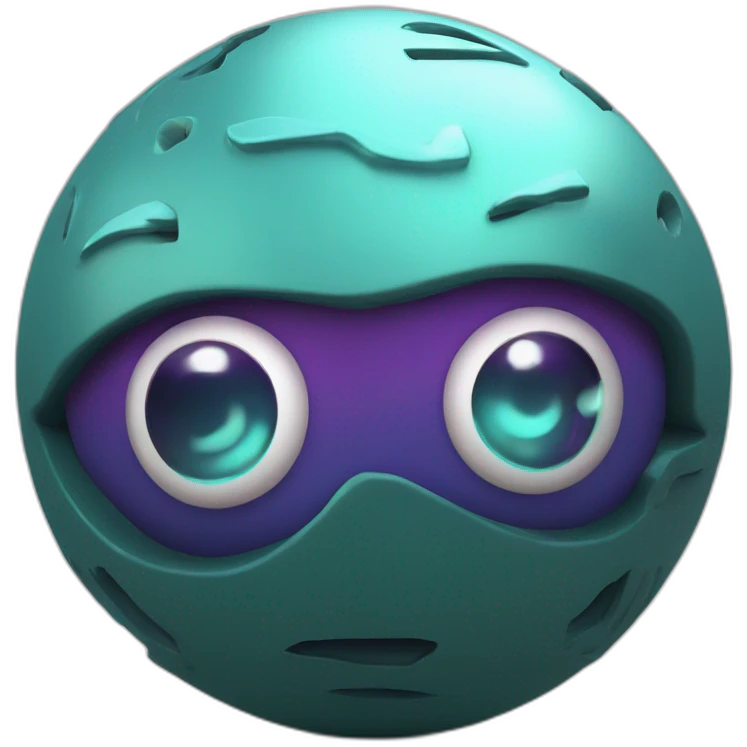 3d sphere with a cartoon Endermite skin texture with Eye of Horus emoji