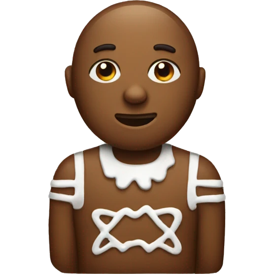 Black gingerbread  emoji