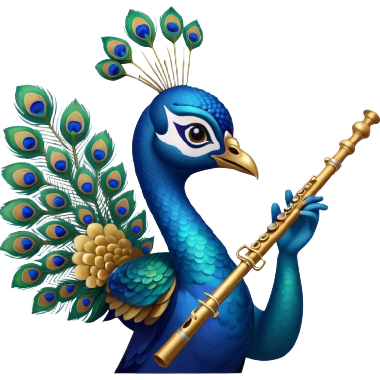 Peacock flute emoji