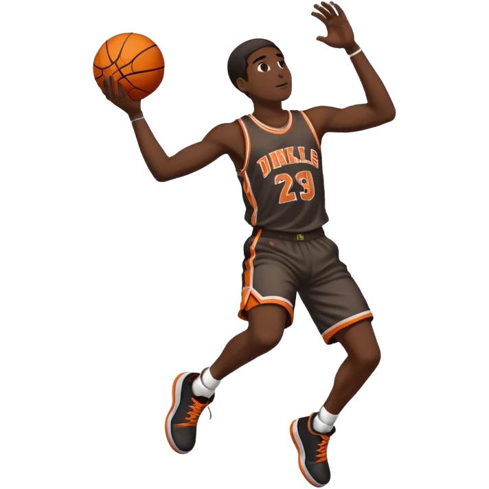Black Man dunking a basketball  emoji