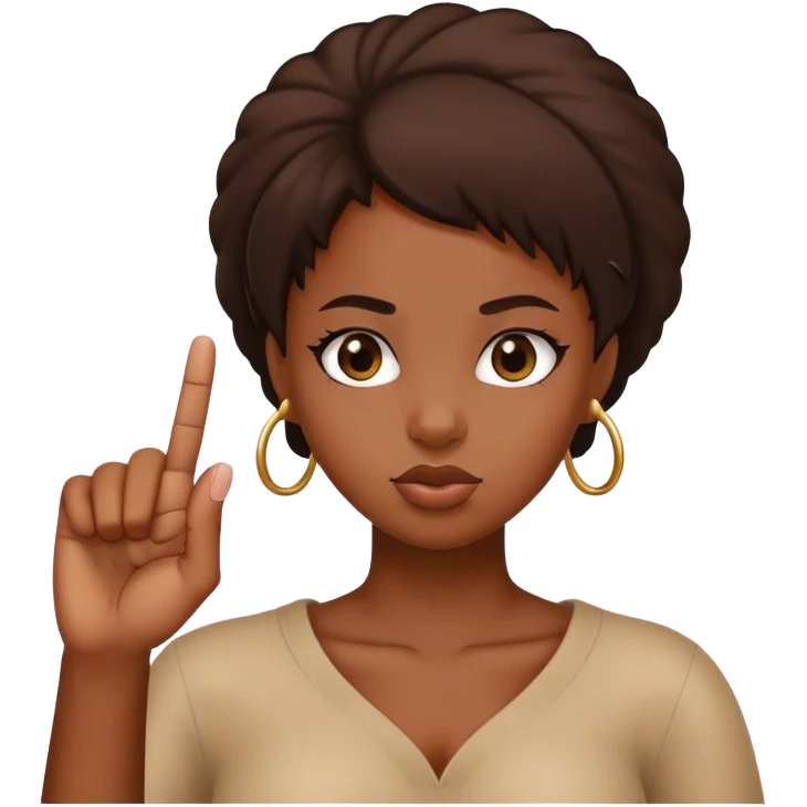 black girl sticking up middle finger  emoji