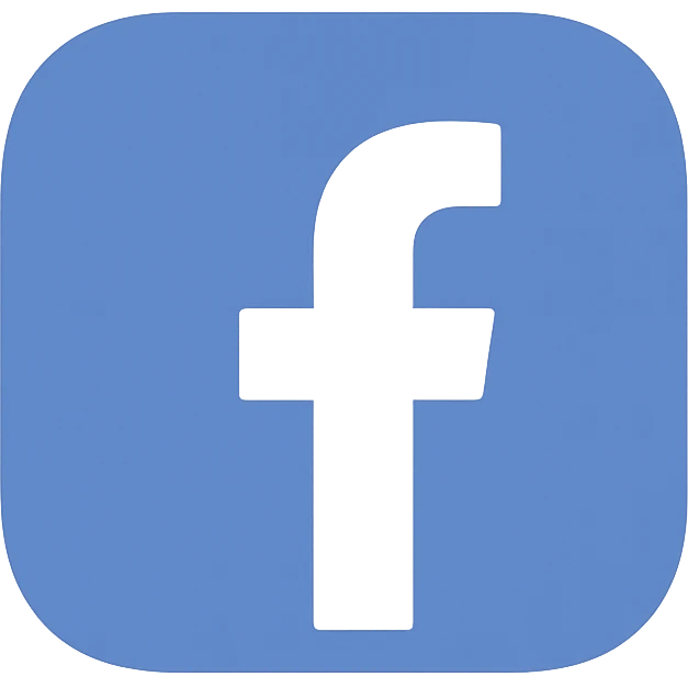 facebook icon, flat color style emoji