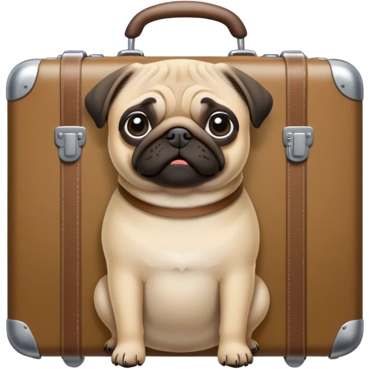 pug with a suitcase emoji