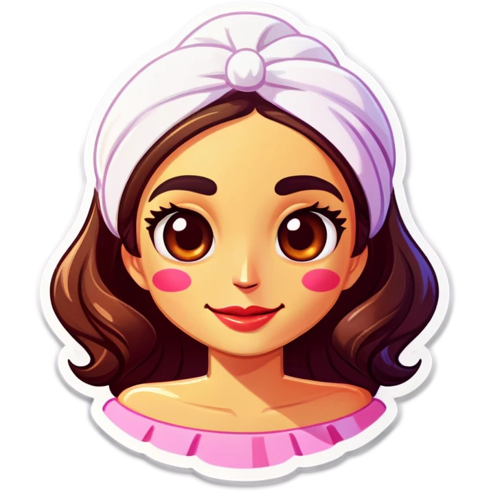 Emoji se chica haciendo se skincare en rosita  emoji