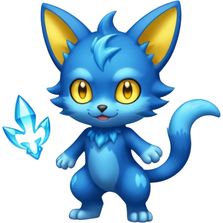 Elemental spritzly spritzee-sprigatito-Shinx-fusion (full body)  emoji