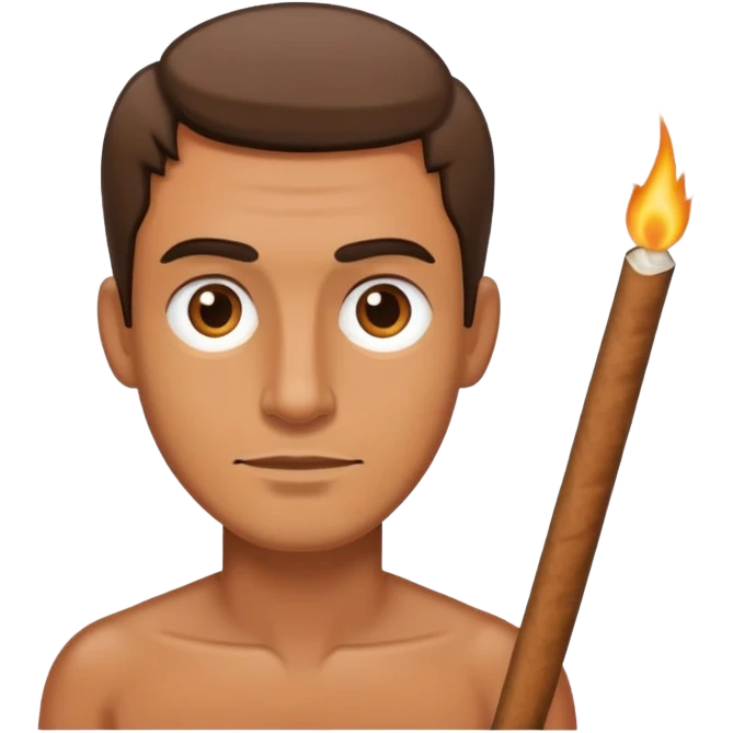 Man whit blunt emoji