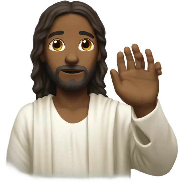 Black Jesus baptized emoji