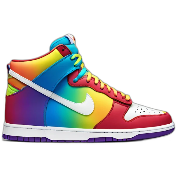 rainbow nike dunk emoji