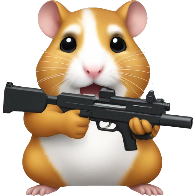 hamster with gun emoji