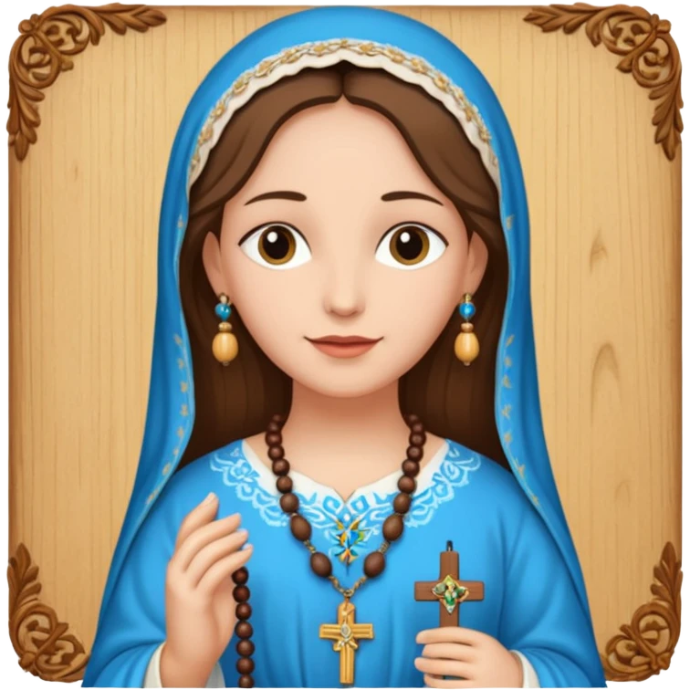 María y rosario católico emoji